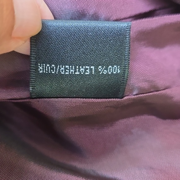 Lafayette 148 New York Brown Leather Jacket Fitted Silhouette Design Size 4 - Picture 7 of 7